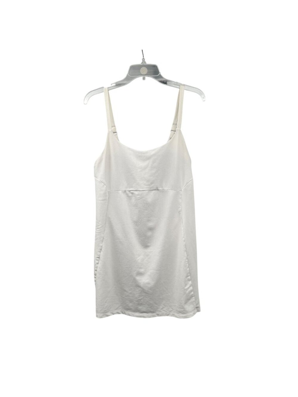 Avia Womens Active Dress Sleeveless Ribbed White Cut Out Size Large